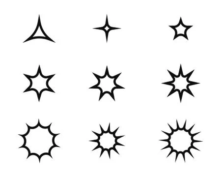 Star icon Template Illustrazione stock