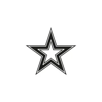 Star icon vector. Classic rank isolated Stock Illustration