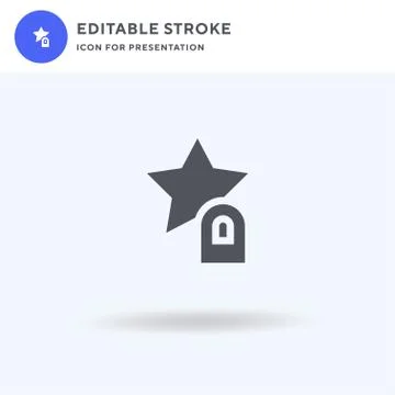 Star icon vector, filled flat sign, solid pictogram isolated on white, logo i Illustrazione stock