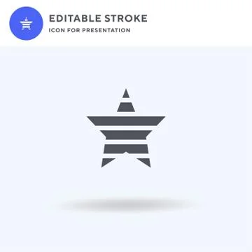 Star icon vector, filled flat sign, solid pictogram isolated on white, logo i Illustrazione stock