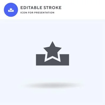 Star icon vector, filled flat sign, solid pictogram isolated on white, logo i Illustrazione stock