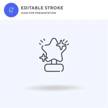 Star icon vector, filled flat sign, solid pictogram isolated on white, logo Stock Illustration