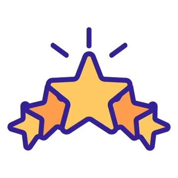 Star icon vector. Isolated contour symbol illustration Иллюстрация