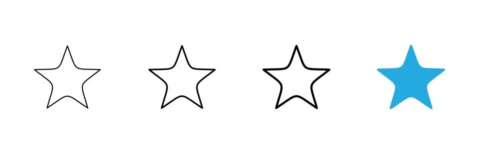 Star icon vector. rating sign and symbol. favourite star icon Stock Illustration