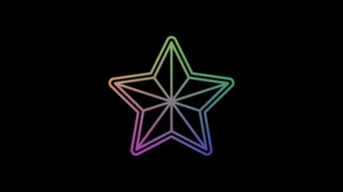 Star icon vector, star of david on green,black backgraound. Stock Footage 304023439