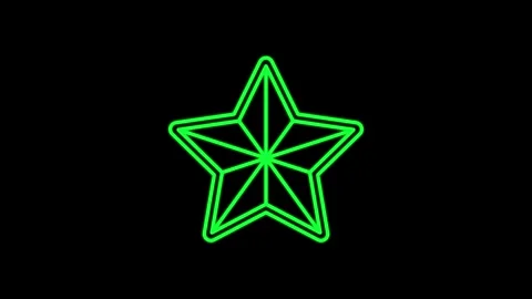 Star icon vector, star of david on green,black backgraound. Stock Footage 304023444