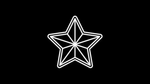 Star icon vector, star of david on green,black backgraound. Stock Footage 304023445