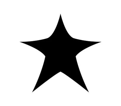 Star icon on white background Illustrazione stock