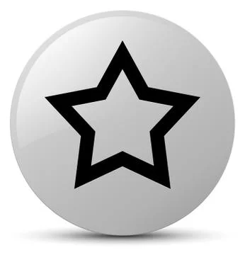 Star icon white round button Stock Illustration