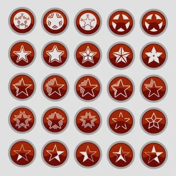 Star icons Stock Illustration