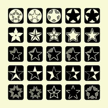 Star icons Stock Illustration