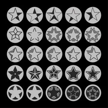 Star icons Stock Illustration
