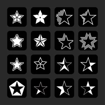 Star icons Stock Illustration