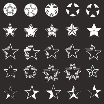 Star icons Stock Illustration