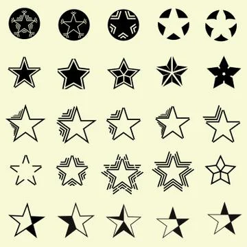 Star icons Stock Illustration