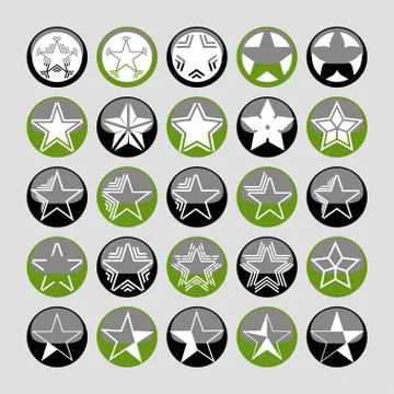 Star icons Stock Illustration