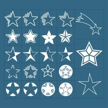 Star icons Stock Illustration