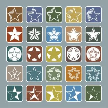 Star icons Stock Illustration