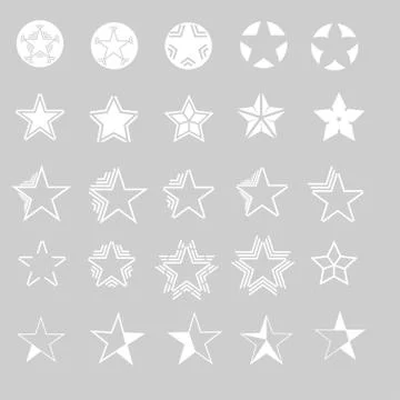 Star icons Stock Illustration