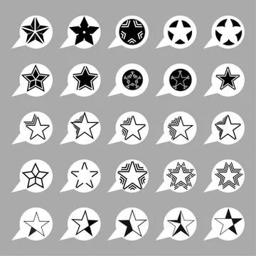 Star icons Stock Illustration
