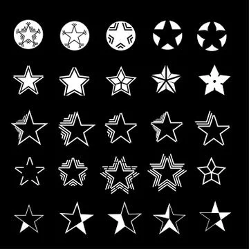 Star icons Stock Illustration