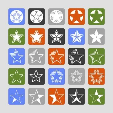 Star icons Stock Illustration