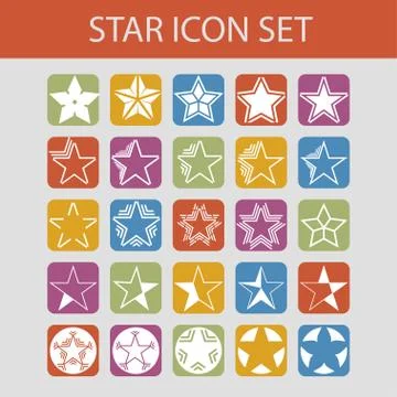Star icons Stock Illustration