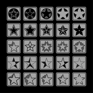 Star icons Stock Illustration