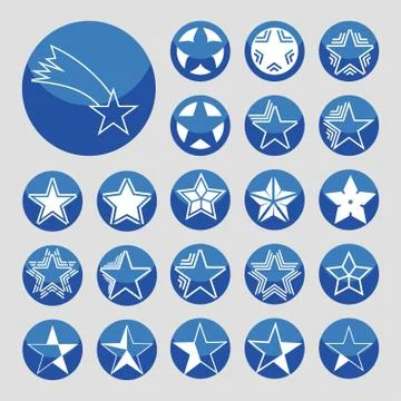 Star icons Stock Illustration