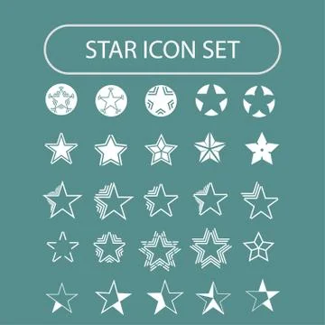 Star icons Stock Illustration