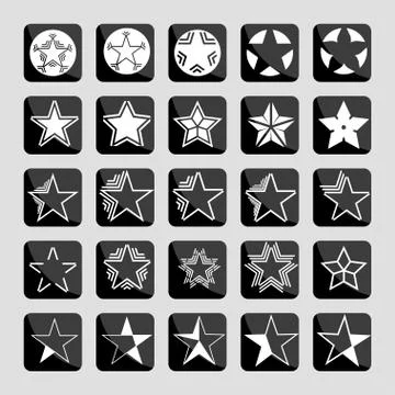Star icons Stock Illustration