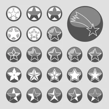 Star icons Stock Illustration