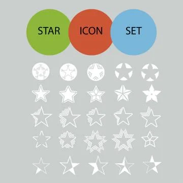 Star icons Stock Illustration