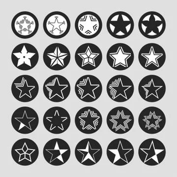 Star icons Stock Illustration