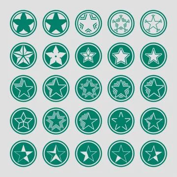 Star icons Stock Illustration