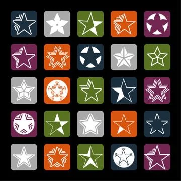 Star icons Stock Illustration