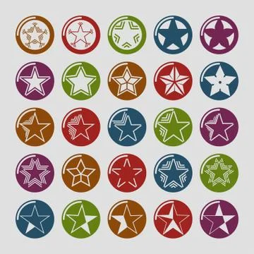 Star icons Stock Illustration