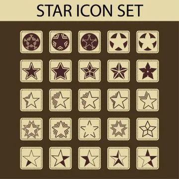 Star icons Stock Illustration