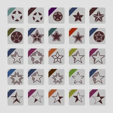 Star icons Stock Illustration