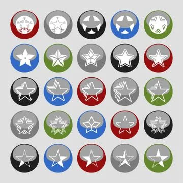 Star icons Stock Illustration