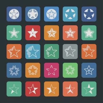 Star icons Stock Illustration