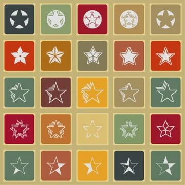 Star icons Stock Illustration
