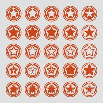 Star icons Stock Illustration