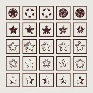 Star icons Stock Illustration