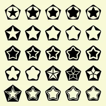 Star icons Stock Illustration