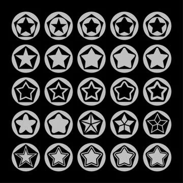 Star icons Stock Illustration