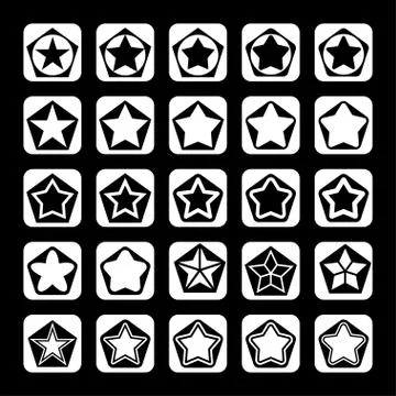 Star icons Stock Illustration