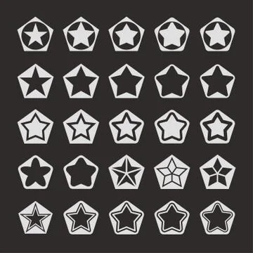 Star icons Stock Illustration