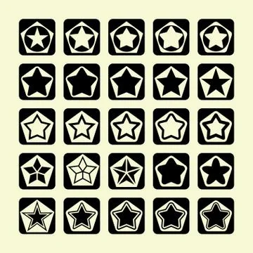 Star icons Stock Illustration