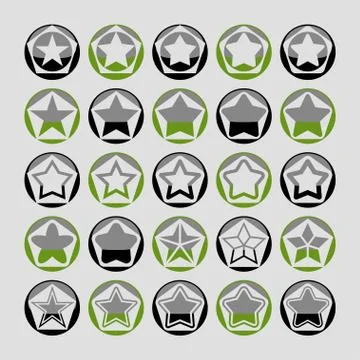 Star icons Stock Illustration